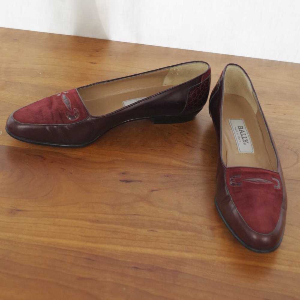 Bally Ladies' Cordovan Colored Leather Flats 8.5M
